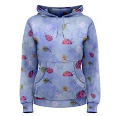 Ladybug Blue Nature Women s Pullover Hoodie by Nexatart