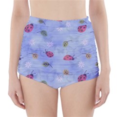 Ladybug Blue Nature High-waisted Bikini Bottoms