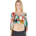 Abstracts Colour Long Sleeve Crop Top View1