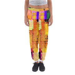 Abstract Squares Background Pattern Women s Jogger Sweatpants by Nexatart