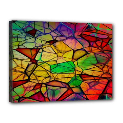 Abstract Squares Triangle Polygon Canvas 16  x 12 