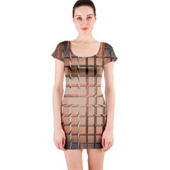 Abstract Texture Background Pattern Short Sleeve Bodycon Dress by Nexatart