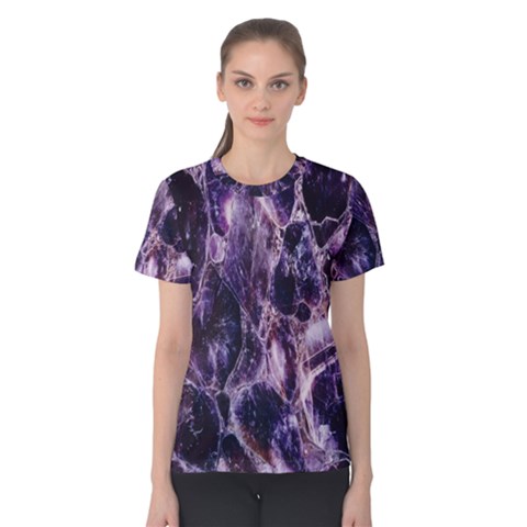 Agate Naturalpurple Stone Women s Cotton Tee by Alisyart