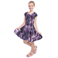 Agate Naturalpurple Stone Kids  Short Sleeve Dress by Alisyart