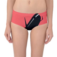 Air Plane Boeing Red Black Fly Mid-waist Bikini Bottoms by Alisyart