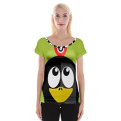 Animals Penguin Women s Cap Sleeve Top