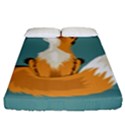 Animal Wolf Orange Fox Fitted Sheet (King Size) View1