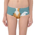 Animal Wolf Orange Fox Mid-Waist Bikini Bottoms View1