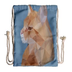 Animals Face Cat Drawstring Bag (large) by Alisyart
