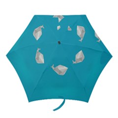 Animals Whale Blue Origami Water Sea Beach Mini Folding Umbrellas