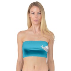 Animals Whale Blue Origami Water Sea Beach Bandeau Top