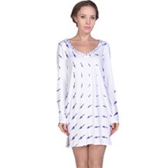 Arrows Blue Long Sleeve Nightdress by Alisyart