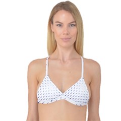 Arrows Blue Reversible Tri Bikini Top