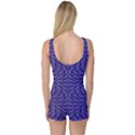 Calm Wave Blue Flag One Piece Boyleg Swimsuit View2