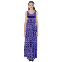 Calm Wave Blue Flag Empire Waist Maxi Dress