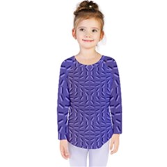 Calm Wave Blue Flag Kids  Long Sleeve Tee