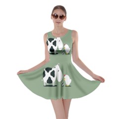 Cow Chicken Eggs Breeding Mixing Dominance Grey Animals Skater Dress