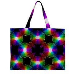 Circle Color Flower Zipper Mini Tote Bag by Alisyart