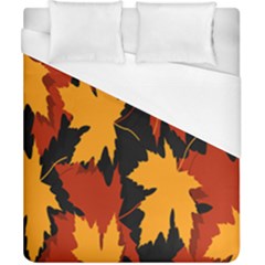 Dried Leaves Yellow Orange Piss Duvet Cover (california King Size)