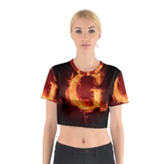 Fire Letterz G Cotton Crop Top