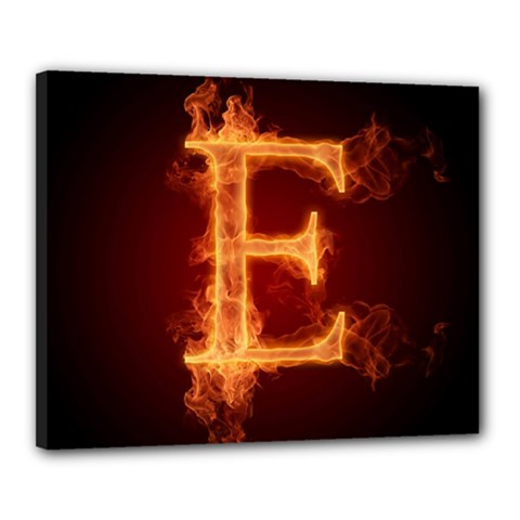 Fire Letterz E Canvas 20  X 16 