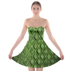 Circle Square Green Stone Strapless Bra Top Dress by Alisyart