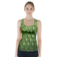 Circle Square Green Stone Racer Back Sports Top
