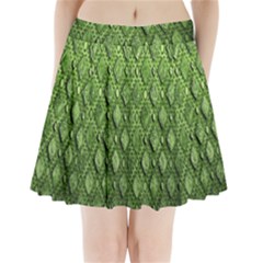 Circle Square Green Stone Pleated Mini Skirt