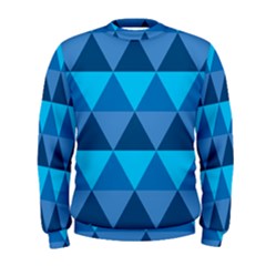 Geometric Chevron Blue Triangle Men s Sweatshirt