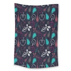 Fruit Pear Apple Purple Pink Blue Large Tapestry