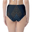 Geometric Triangle Grey Gold High-Waist Bikini Bottoms View2