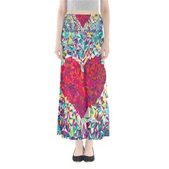 Geometric Heart Diamonds Love Valentine Triangle Color Maxi Skirts by Alisyart