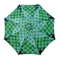 Goose Swan Hook Blue Green Golf Umbrellas