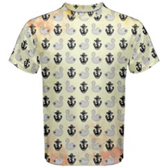 Goose Swan Anchor Gold Men s Cotton Tee