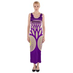 Glynnset Royal Purple Fitted Maxi Dress