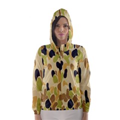 Army Camouflage Pattern Hooded Wind Breaker (women) by Nexatart