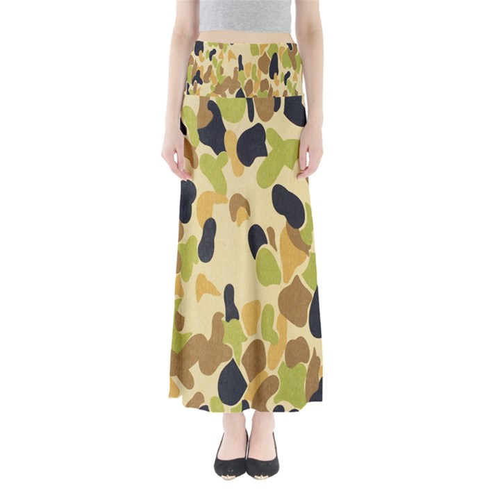 Army Camouflage Pattern Maxi Skirts