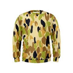 Army Camouflage Pattern Kids  Sweatshirt by Nexatart