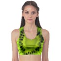 Kiwi Fruit Slices Cut Macro Green Sports Bra View1