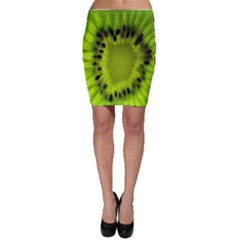 Kiwi Fruit Slices Cut Macro Green Bodycon Skirt by Alisyart
