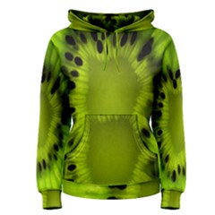 Kiwi Fruit Slices Cut Macro Green Women s Pullover Hoodie by Alisyart