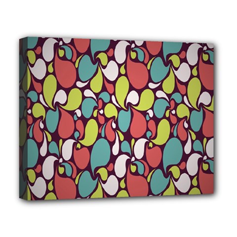 Leaf Camo Color Flower Deluxe Canvas 20  X 16   by Alisyart