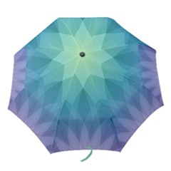 Lotus Events Green Blue Purple Folding Umbrellas by Alisyart