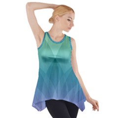 Lotus Events Green Blue Purple Side Drop Tank Tunic