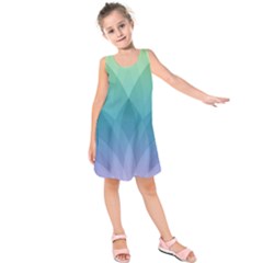 Lotus Events Green Blue Purple Kids  Sleeveless Dress by Alisyart