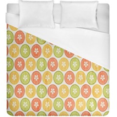 Lime Orange Fruit Slice Color Duvet Cover (king Size)