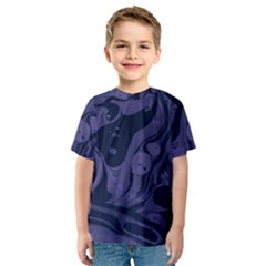 Marble Blue Marbles Kids  Sport Mesh Tee