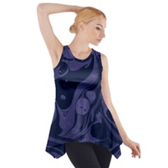 Marble Blue Marbles Side Drop Tank Tunic