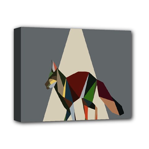 Nature Animals Artwork Geometry Triangle Grey Gray Deluxe Canvas 14  X 11  by Alisyart