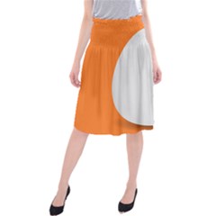 Orange White Egg Easter Midi Beach Skirt